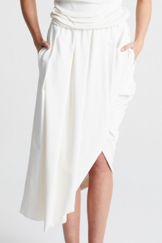 sukně DRAPE - Barva: White nature, Velikost: 36