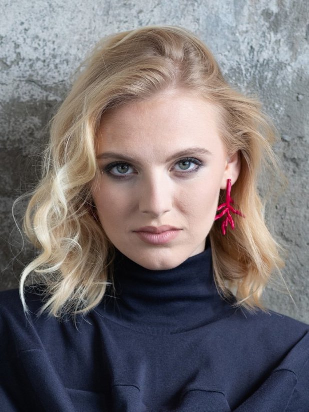 Earrings TWIGS - Colour: Fuchsia