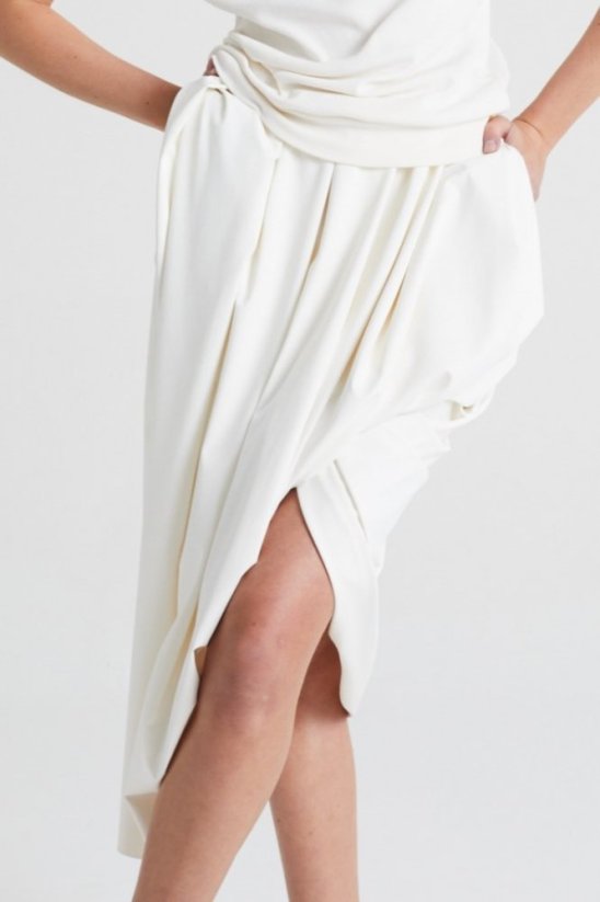 sukně DRAPE - Barva: White nature, Velikost: 36