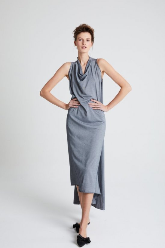 šaty LIMUSI - Barva: Grey steel melange, Velikost: UNI
