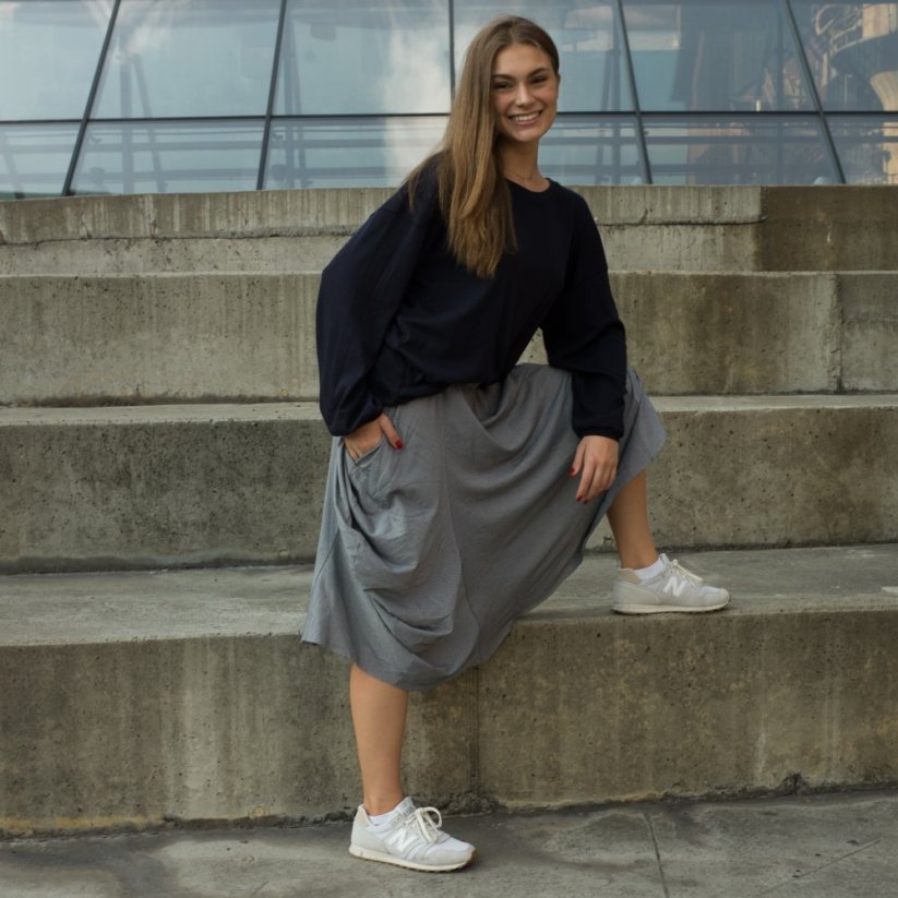 sukně WAVE - Barva: Grey steel, Velikost: 40