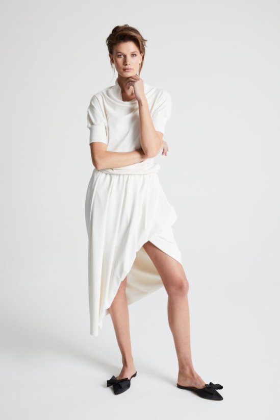 sukně DRAPE - Barva: White nature, Velikost: 36