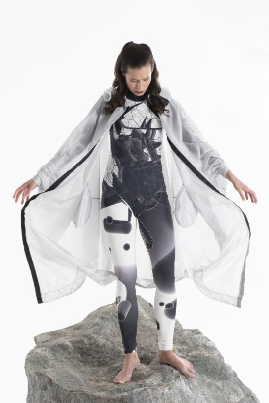 jacket SPACE - Colour: Silver grey, Size: UNI