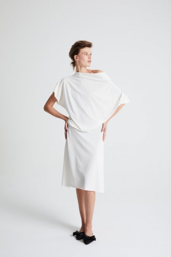 šaty GIN - Barva: White nature, Velikost: 40