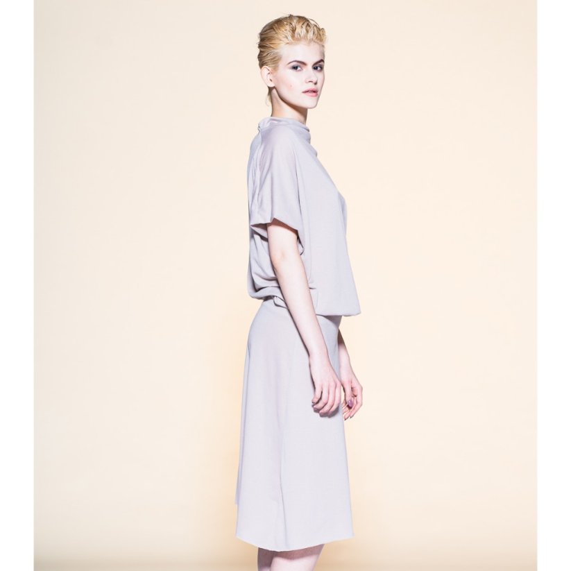 šaty GIN - Barva: Grey steel melange, Velikost: 42